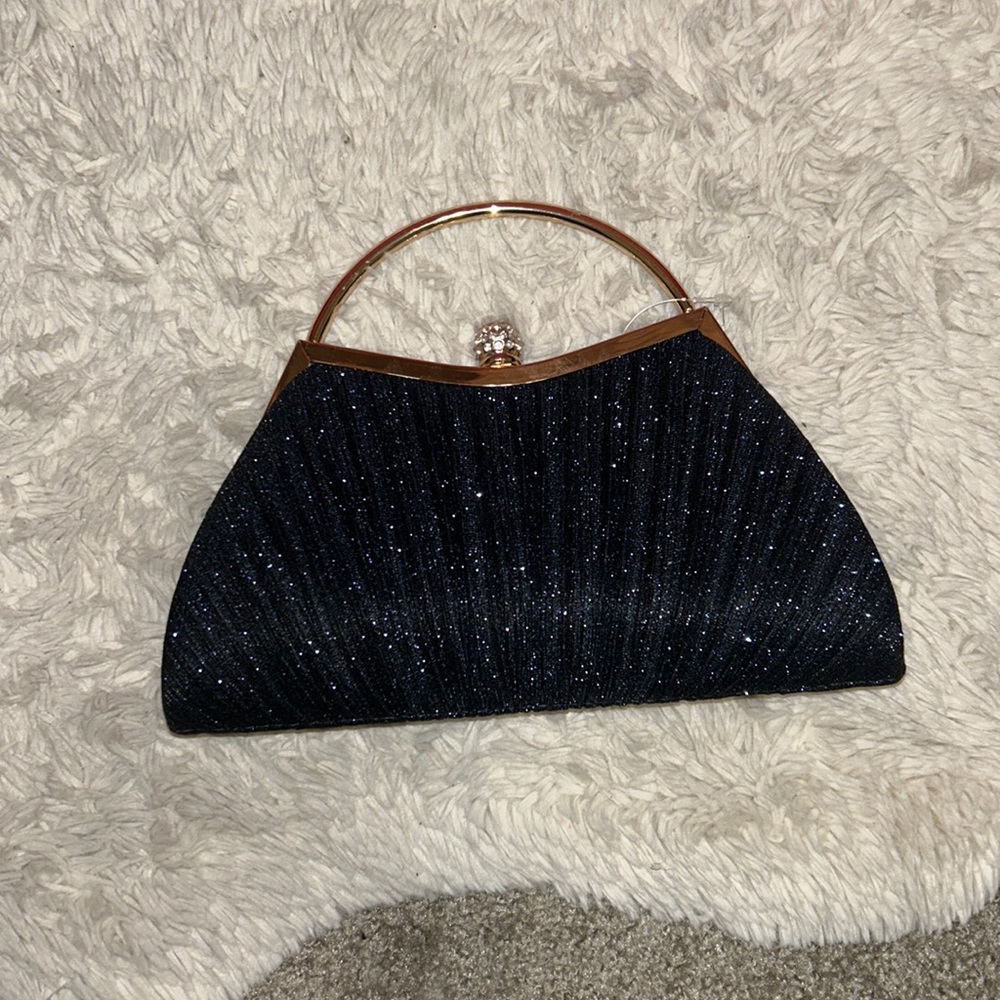 Royal blue Glitter purse